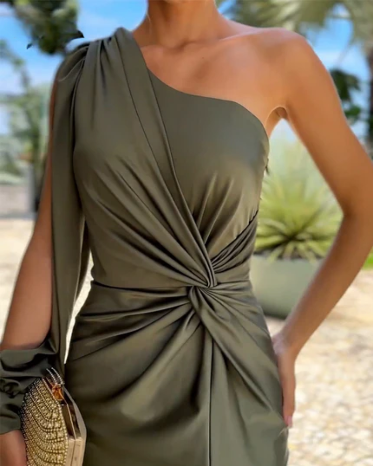 Clarisse™ | Rochie drapată pe un umăr