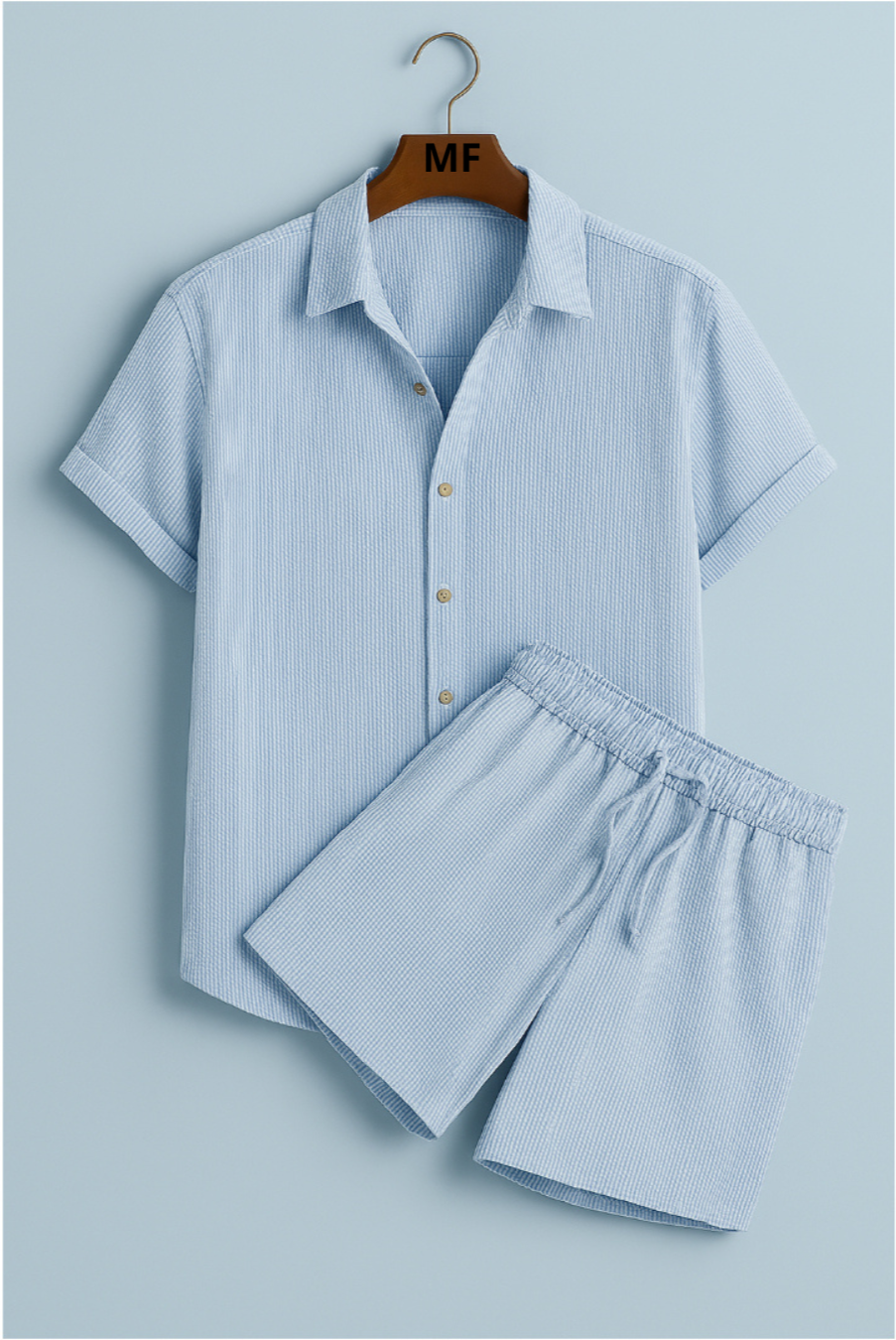 Palmer - Setați Casuală De Vară Din Două Piese Cu Mânecă Scurtă