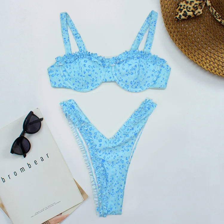 Bianca™ – Bikini cu Detalii din Volane