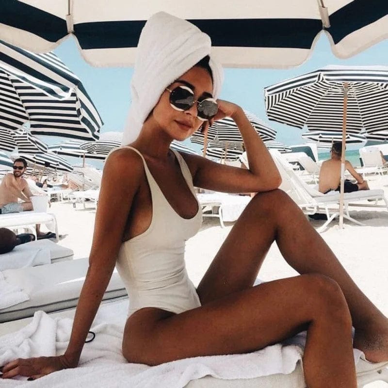 Natalia™ – Costum de Baie Întreg, Decupat la Spate