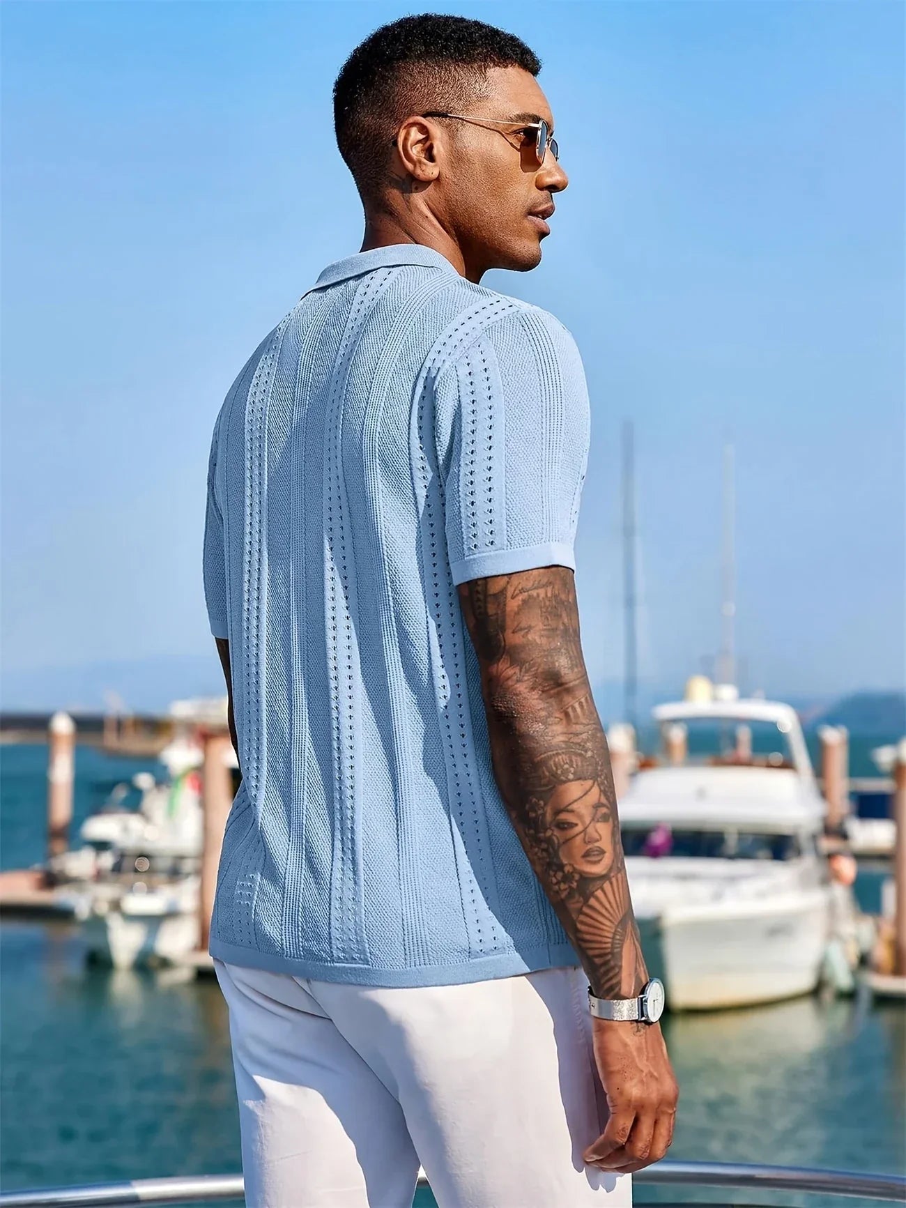 Semyon - Cămașă Tricotată Cu Model Complex Si La Modă