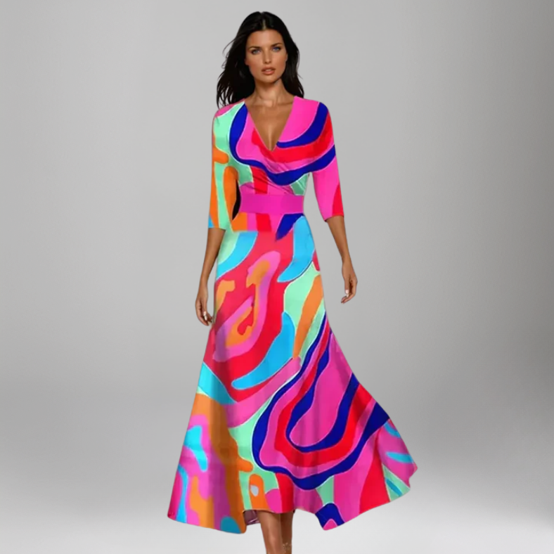Ella™ | Rochie maxi cu legare