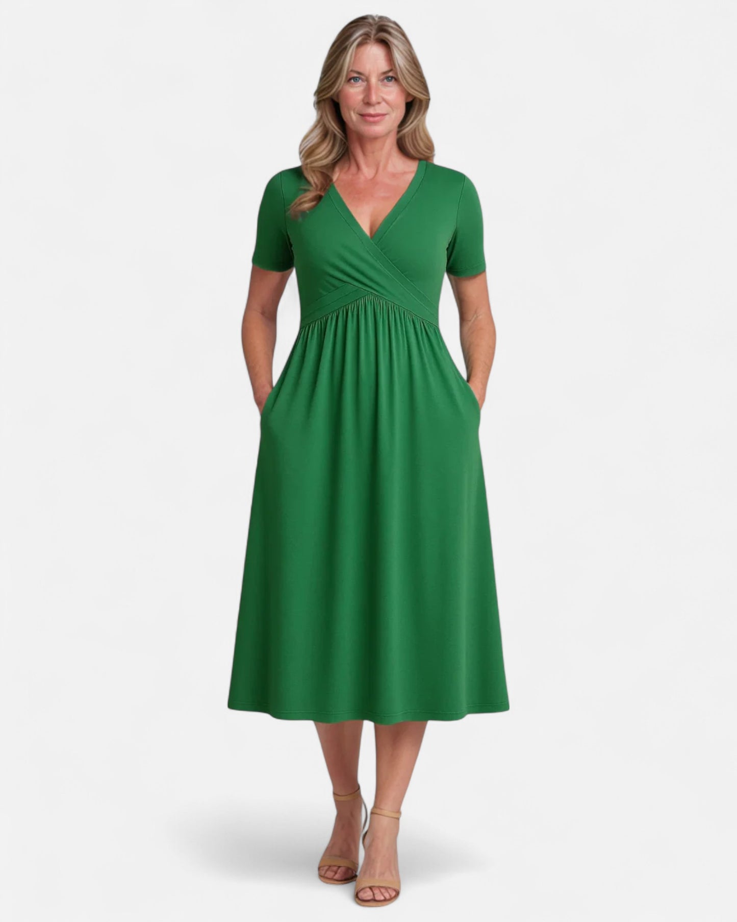 Corazon™ | Rochie midi cu decolteu în formă de V