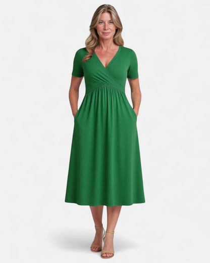 Corazon™ | Rochie midi cu decolteu în formă de V