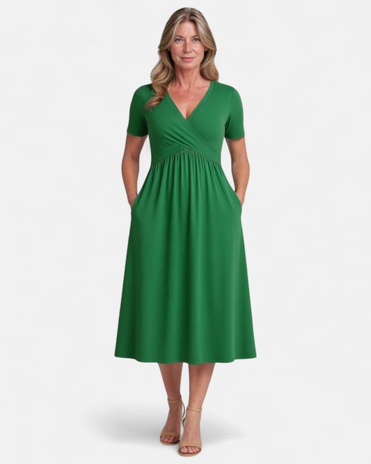 Corazon™ | Rochie midi cu decolteu în formă de V