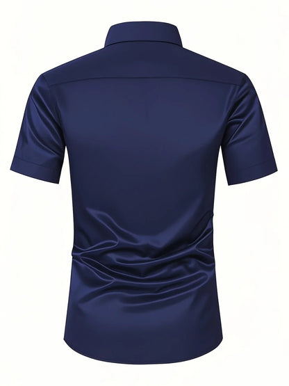 Ezra - Cămașă Elegantă Croială Slim Cu Nasturi