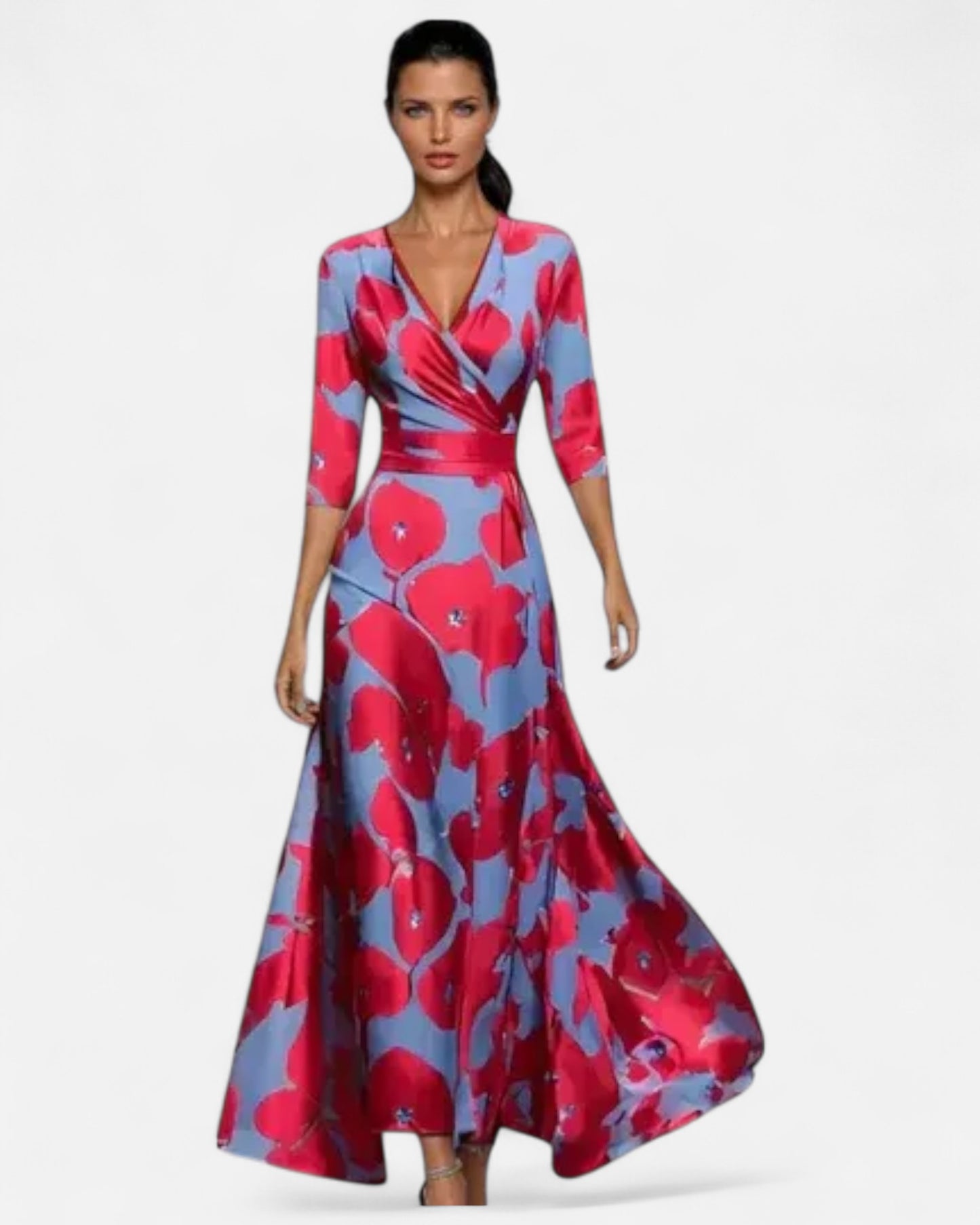 Emily | Rochie Florală Elegantă Tip Wrap