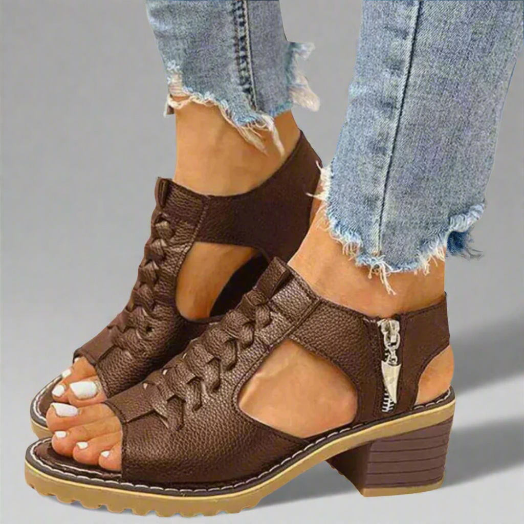 Gertrud | Sandale ortopedice cu confort premium al tocului