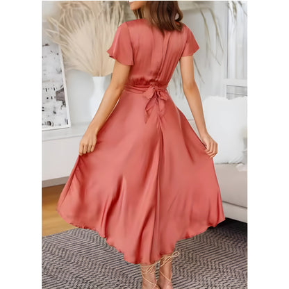 Elina™ | Rochie midi cu detaliu sub formă de nod