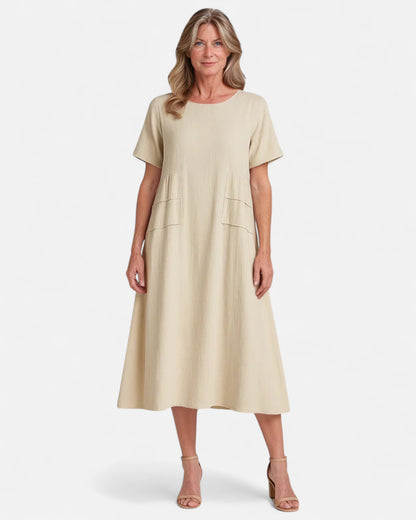 Maliyah™ | Rochie midi lejeră cu buzunare