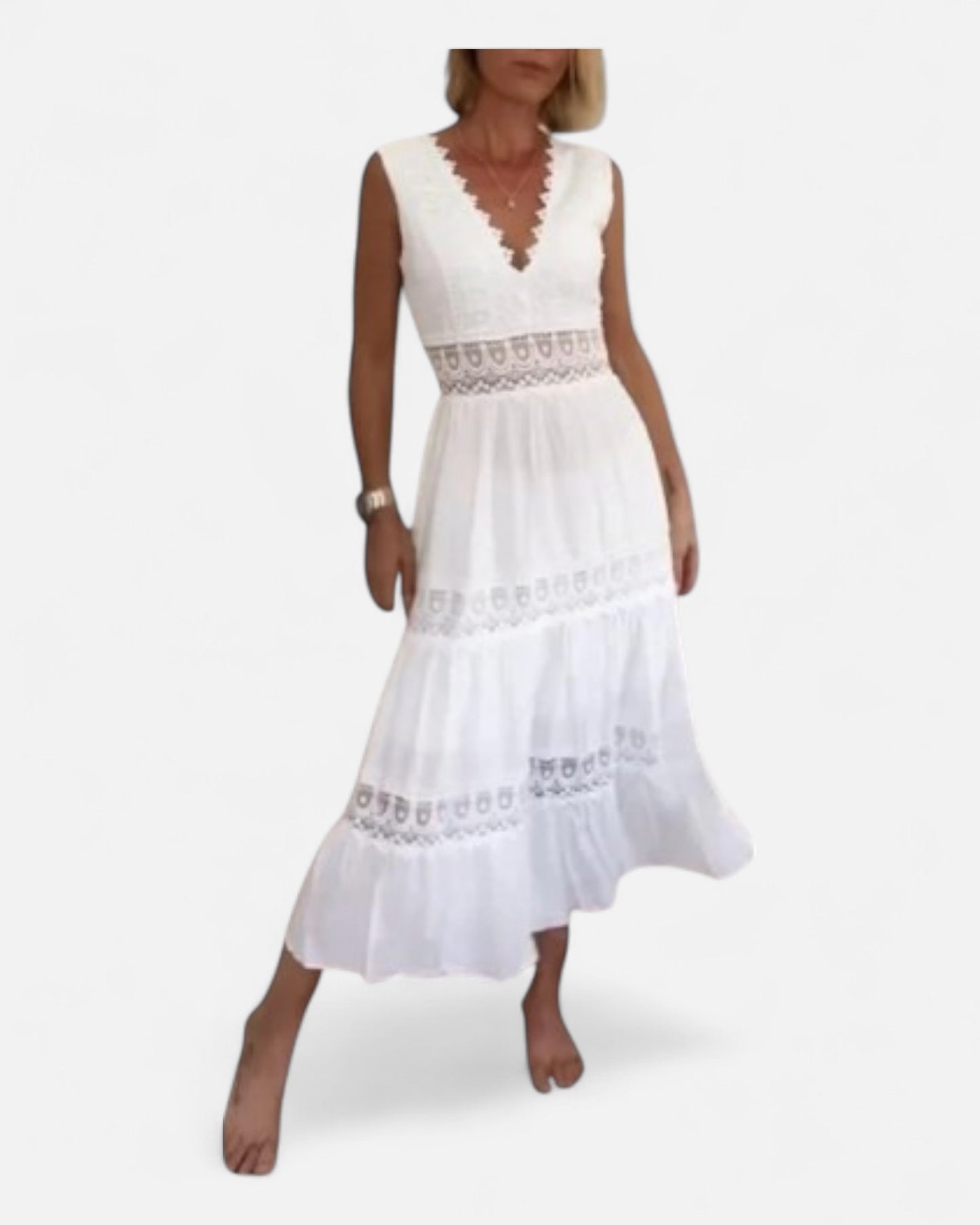 Sadie™ | Rochie Camasa cu Dantela si Decolteu in V