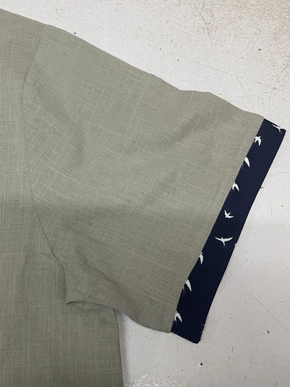 Trofim - Cămașă Elegantă Cu Imprimeu Cu Păsări Drăguțe