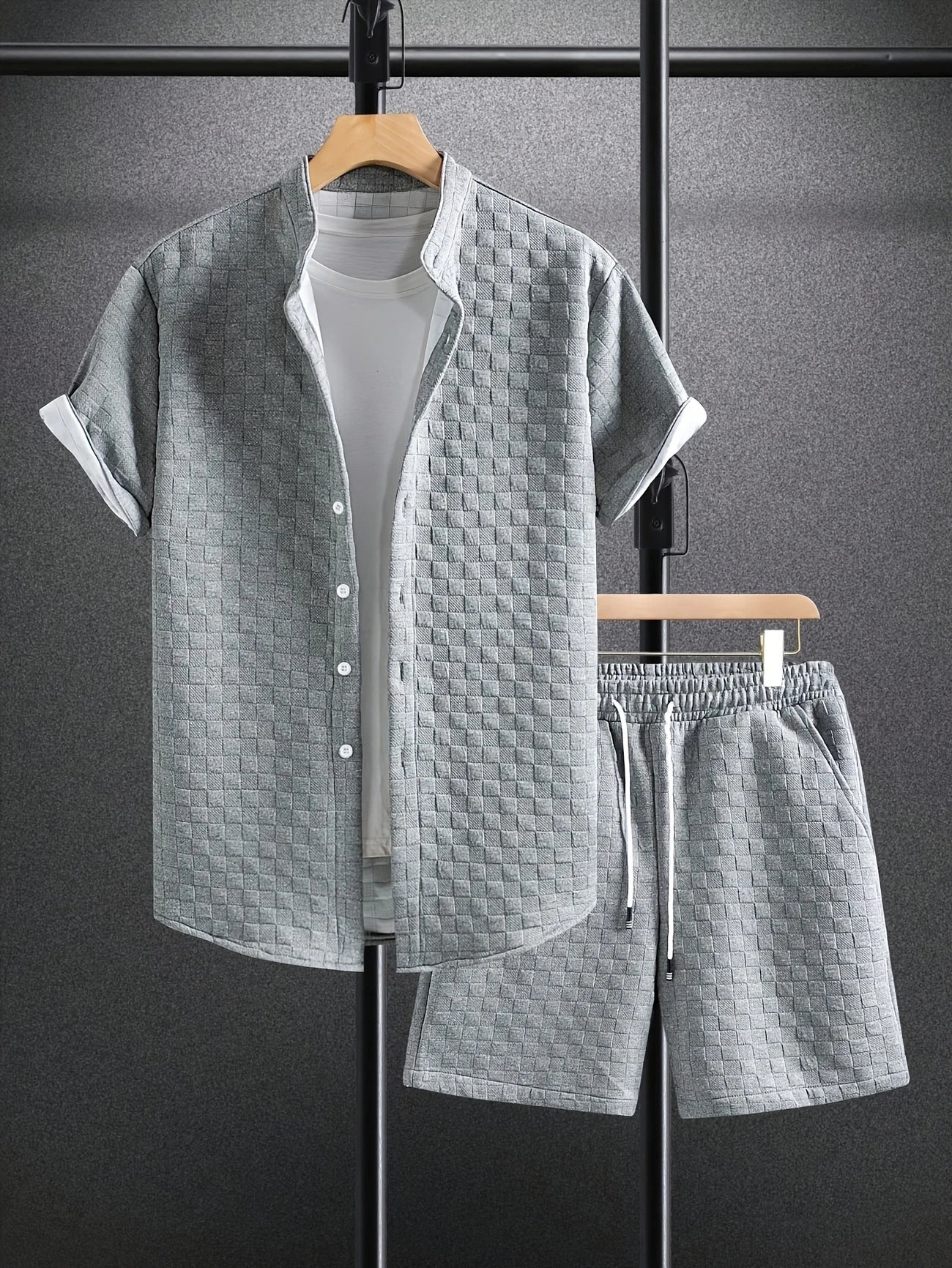 Zane - Set Casual De vară Cu Cămașă Cu Mâneci Scurte și Pantaloni Scurți