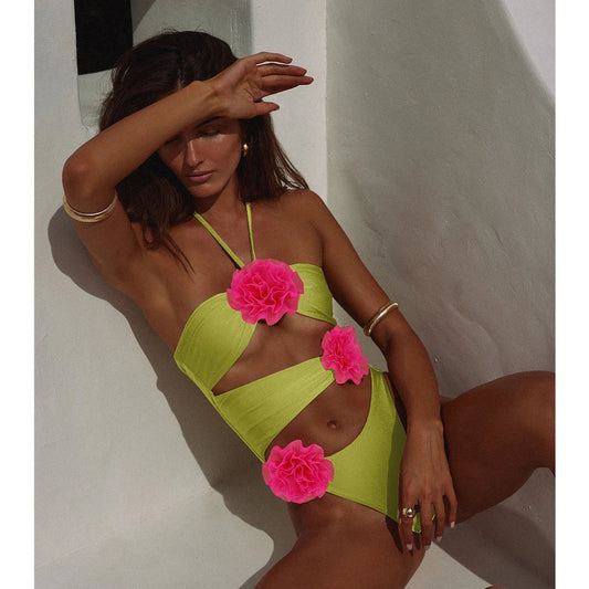 Camelia™ – Costum de Baie Întreg cu Trandafir