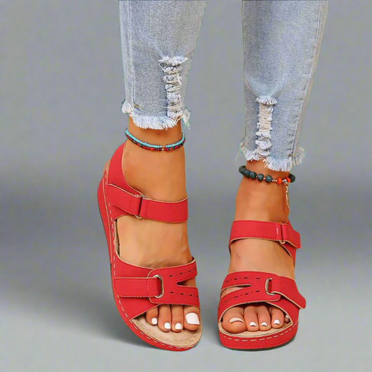 Gudula | Sandale ortopedice elegante din material premium moale pentru zilele de vară fără durere