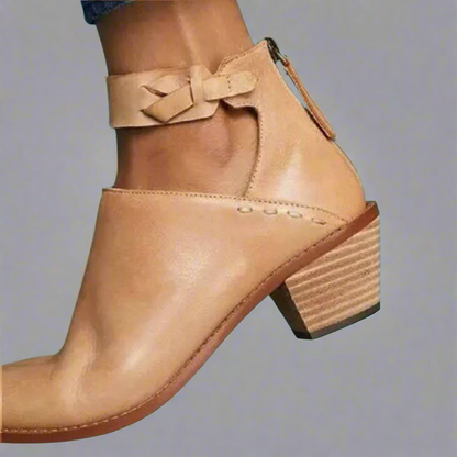 Renata | Mid-Toe Singles cu toc bloc – Confort și stil