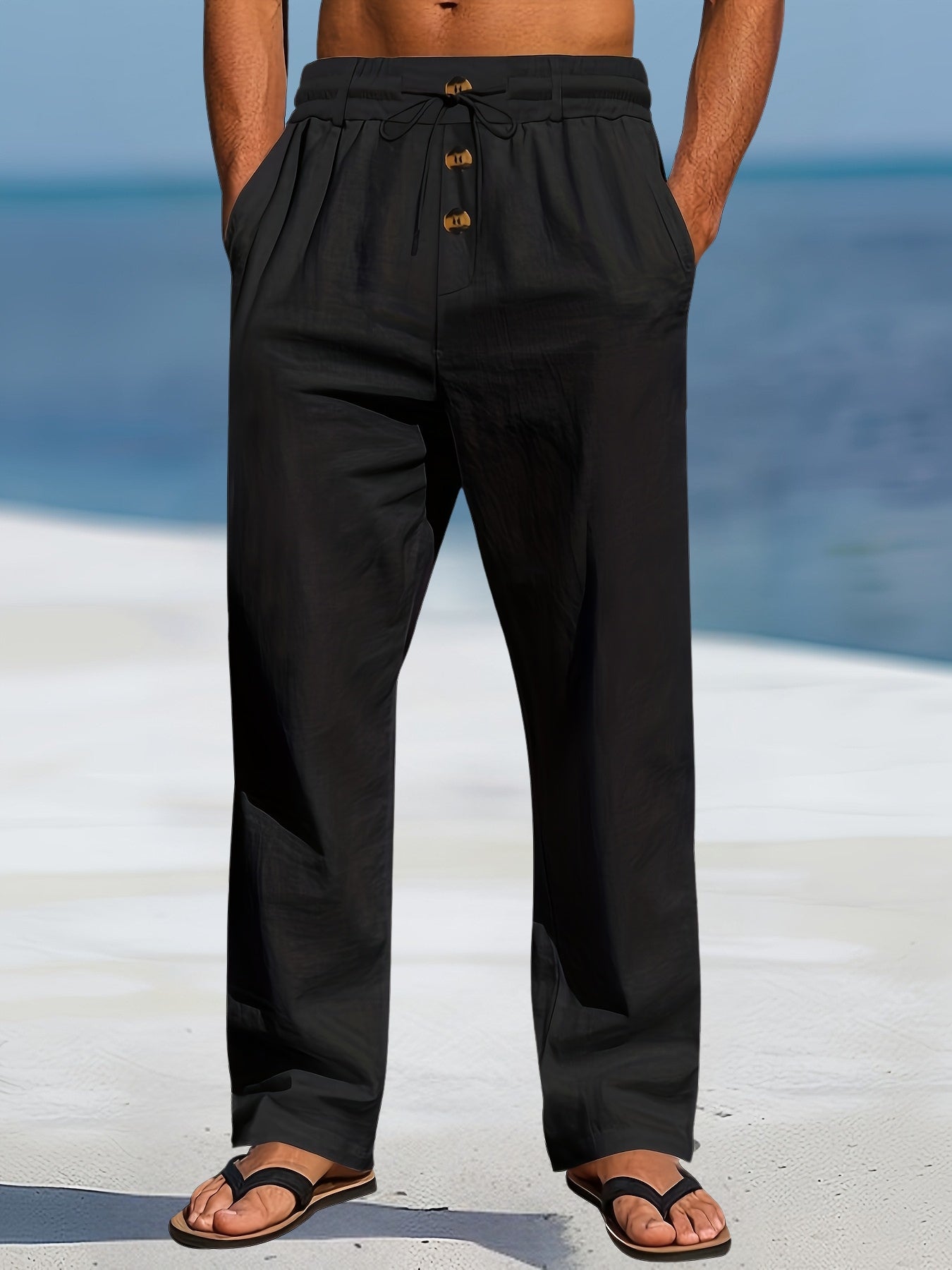 Aznar - Pantaloni Dezinvolt Din In Elastice