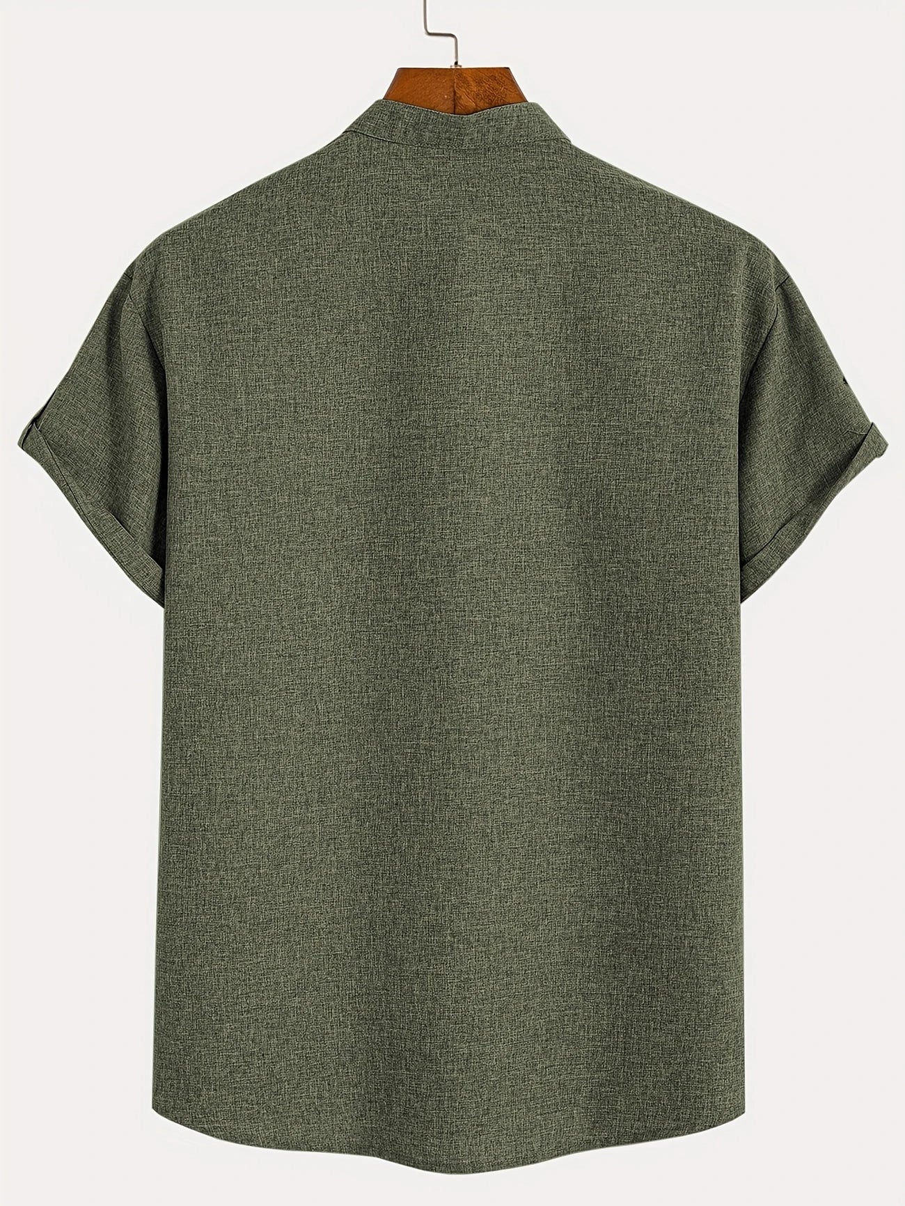 Elliott - Cămașă Elegantă Cu Mâneci Scurte și Guler înalt