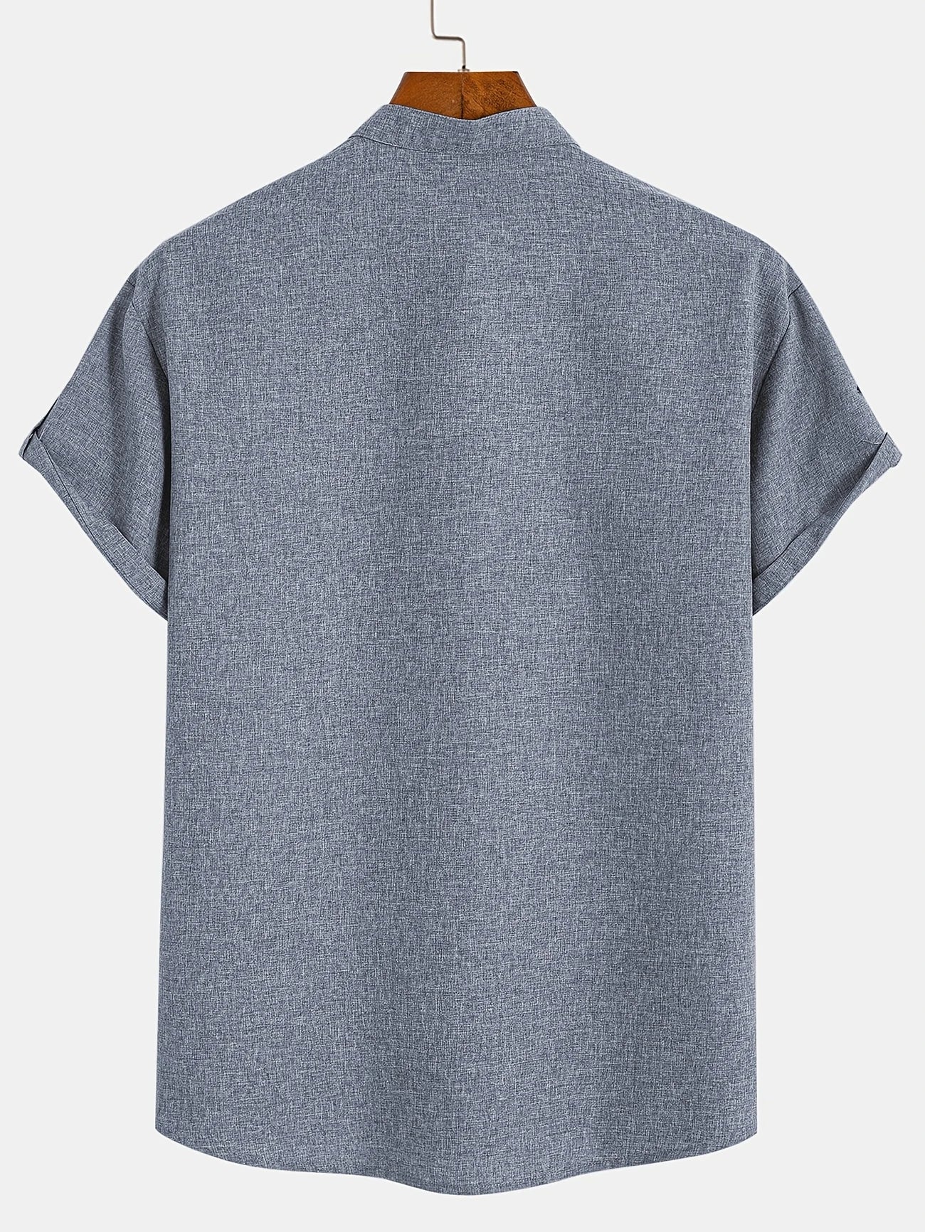 Elliott - Cămașă Elegantă Cu Mâneci Scurte și Guler înalt