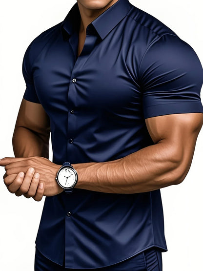 Ezra - Cămașă Elegantă Croială Slim Cu Nasturi