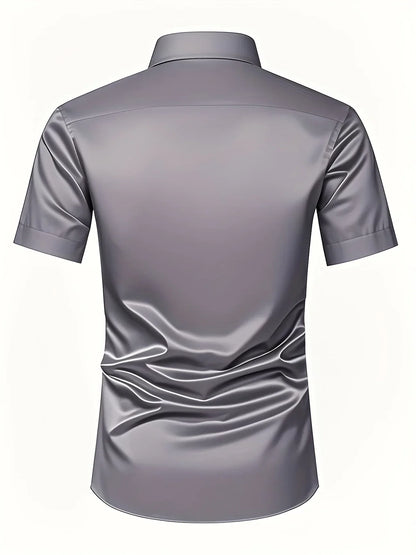 Ezra - Cămașă Elegantă Croială Slim Cu Nasturi