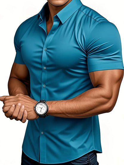 Ezra - Cămașă Elegantă Croială Slim Cu Nasturi