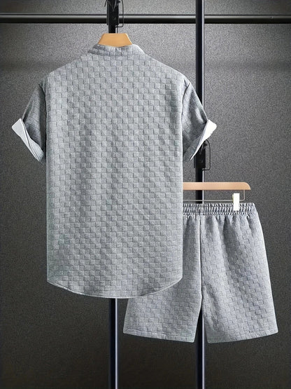 Zane - Set Casual De vară Cu Cămașă Cu Mâneci Scurte și Pantaloni Scurți