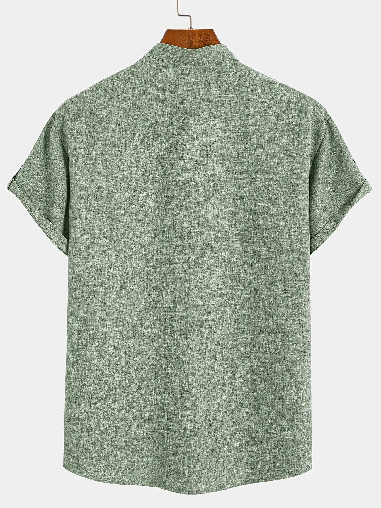 Elliott - Cămașă Elegantă Cu Mâneci Scurte și Guler înalt