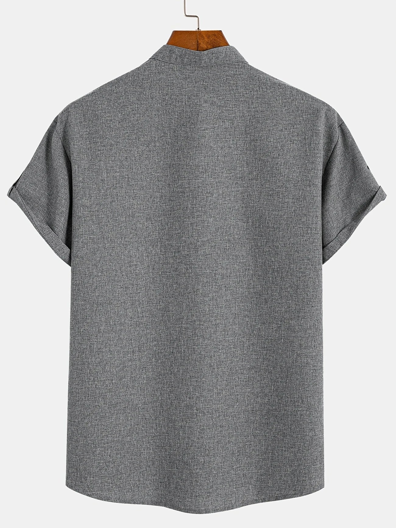 Elliott - Cămașă Elegantă Cu Mâneci Scurte și Guler înalt