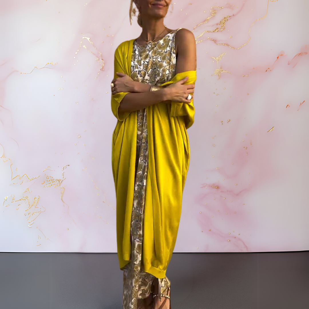 Melanie™ – Rochie Elegantă cu Vestă