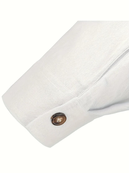 Shayne - Bumbac Ușor și Lenjerie Mâneci lungi Cămașă