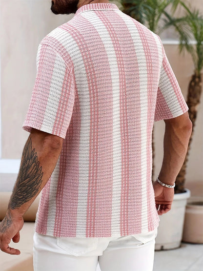 Avram - Cămașă Casual Cu Dungi Si Nasturi