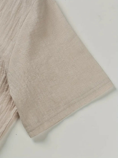 Vaughn - Cămașă Elegantă Cu Mâneci Scurte