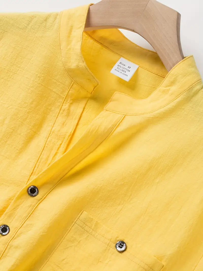 Vaughn - Cămașă Elegantă Cu Mâneci Scurte