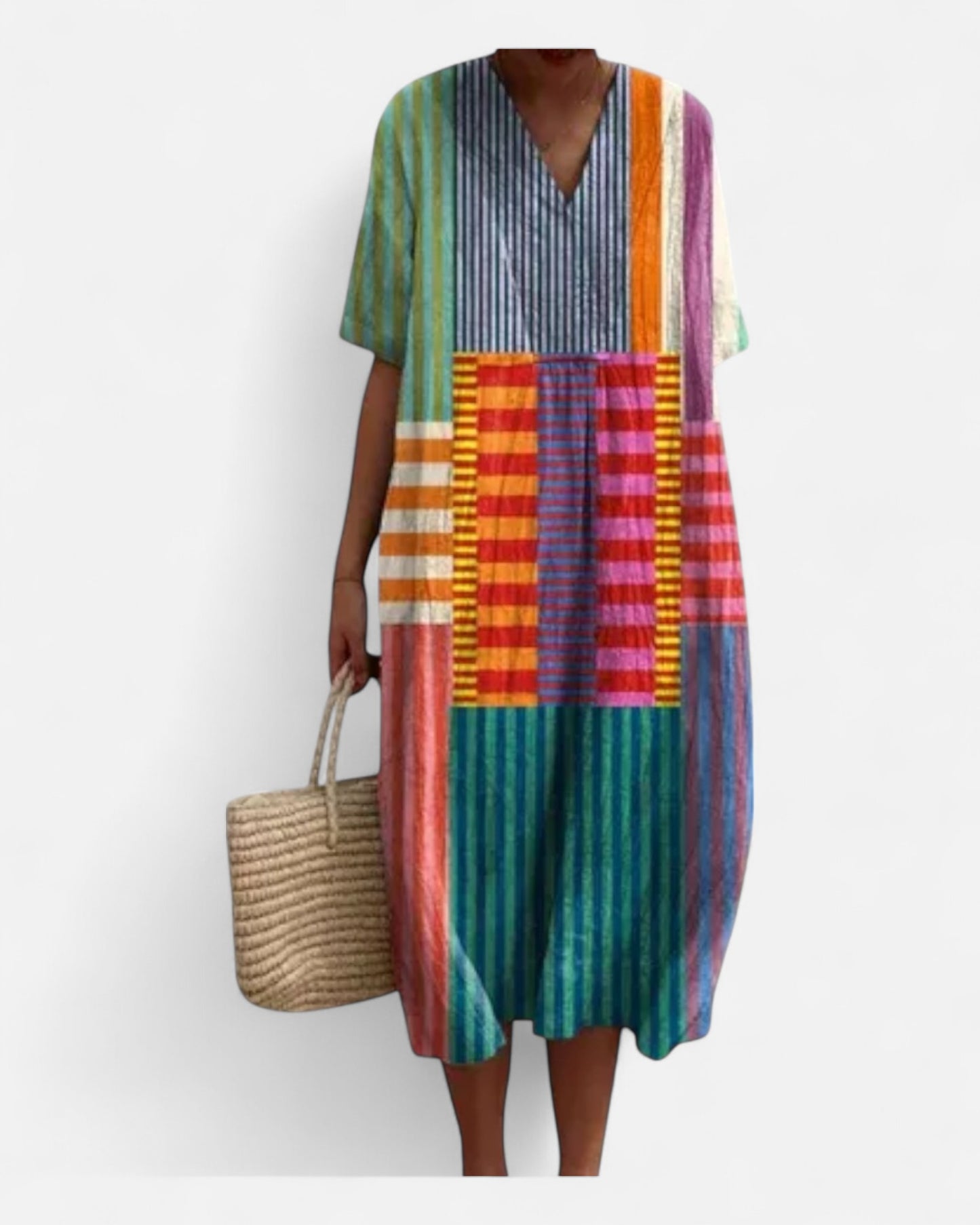 Chelo - Rochie Vintage cu Model Artistic