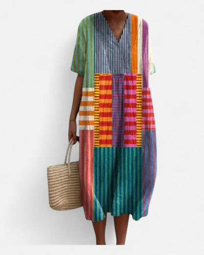 Chelo - Rochie Vintage cu Model Artistic