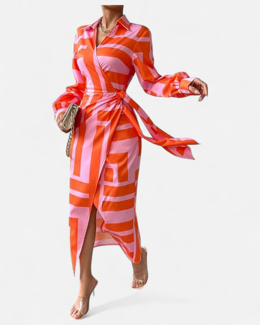 Amira - Rochie Tip Plic cu Imprimat