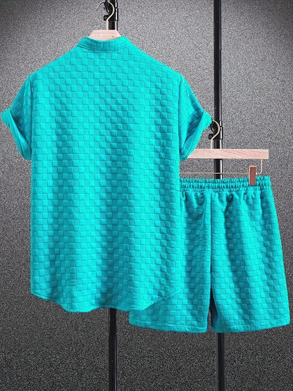 Zane - Set Casual De vară Cu Cămașă Cu Mâneci Scurte și Pantaloni Scurți