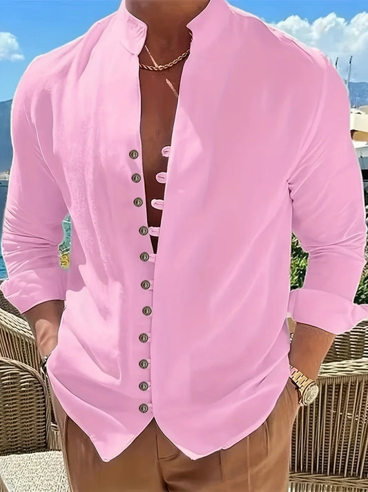 Shayne - Bumbac Ușor și Lenjerie Mâneci lungi Cămașă