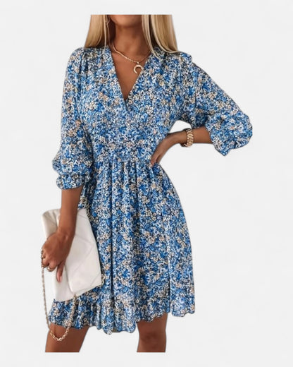 Alina - Rochie cu volane la mâneci