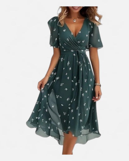 Lina™ | Rochie Elegantă cu Mâneci Scurte