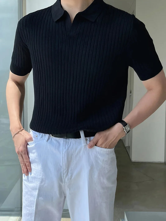 Avgustin - Tricou Polo Casual Cu Mâneci Scurte