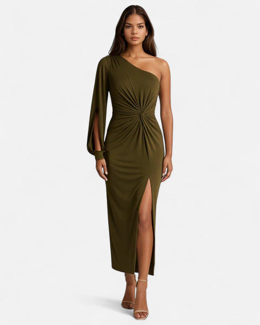 Clarisse™ | Rochie drapată pe un umăr