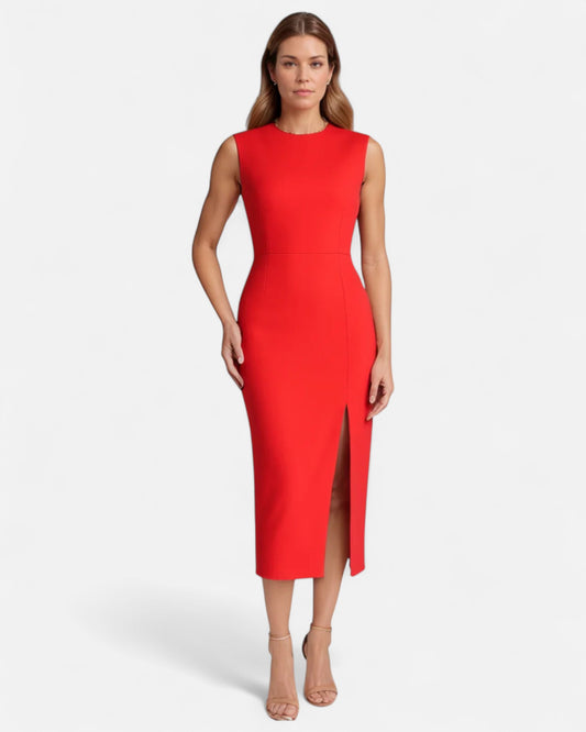 Carolin™ | Rochie Midi Elegantă Fără Mâneci