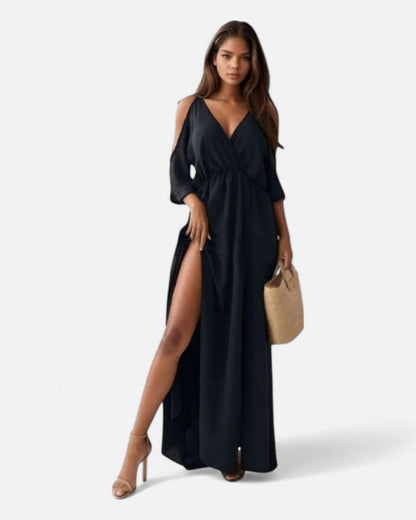 Valentina™ | Rochie maxi fără umeri