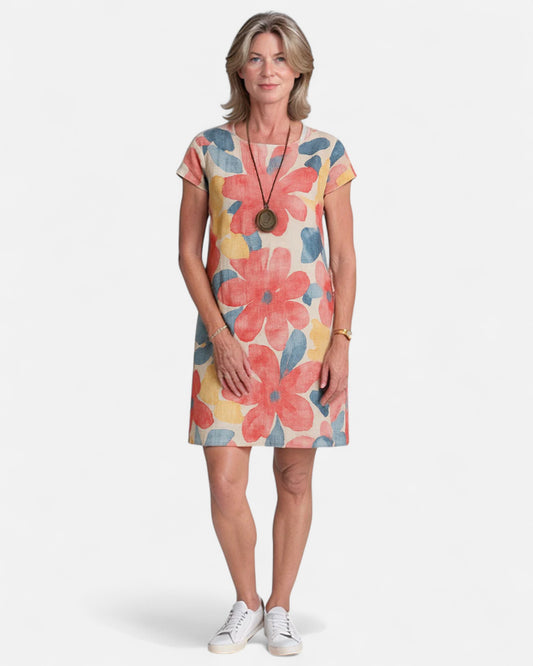 Mailin™ | Tunică-rochie lejeră cu accent floral