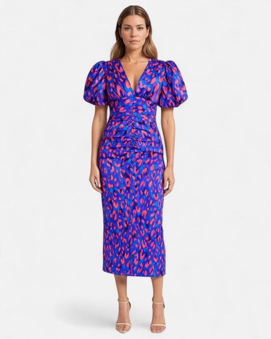 Lily™ | Rochie midi strălucitoare cu pliuri