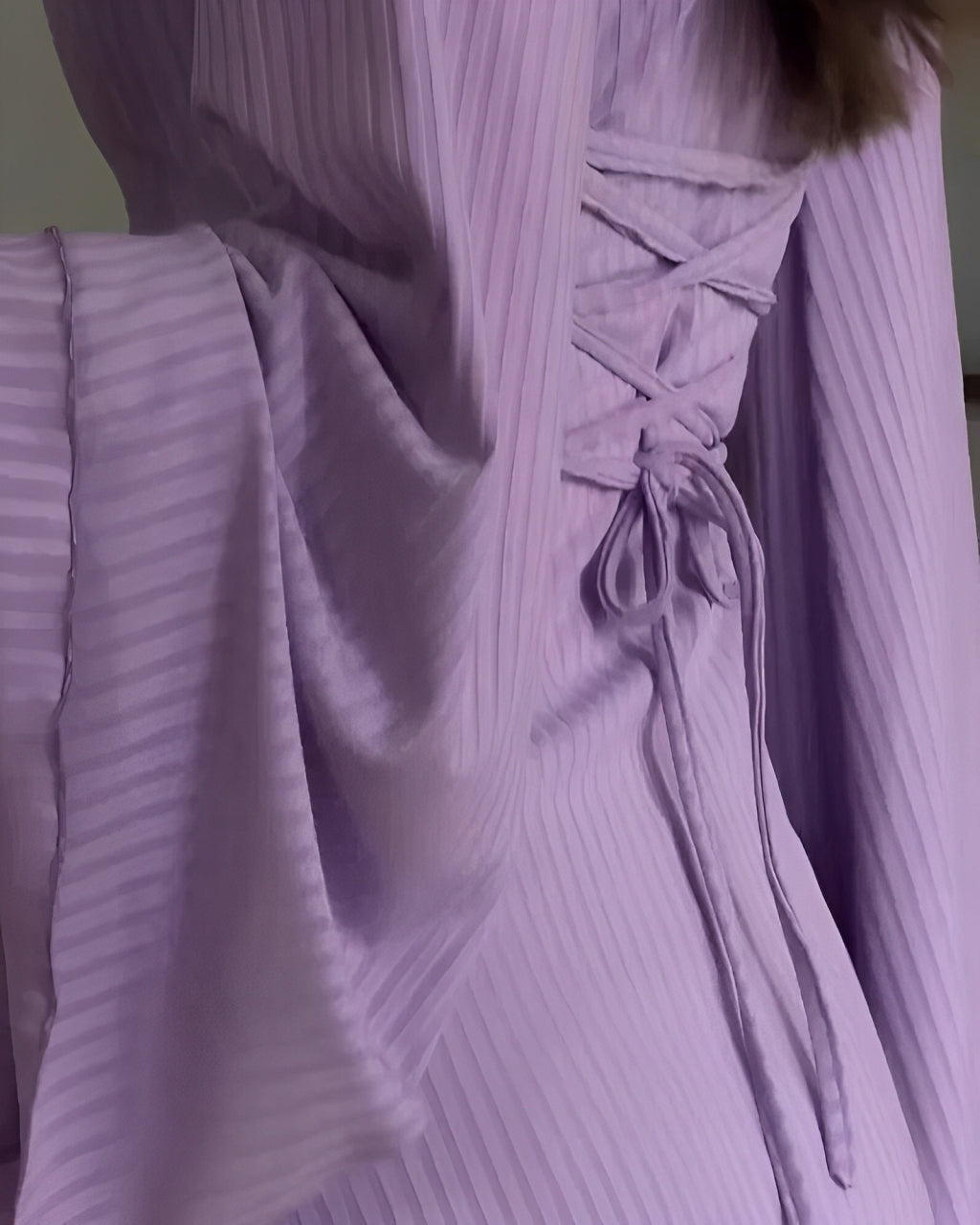 Nora™ | Rochie maxi din jacard cu mâneci