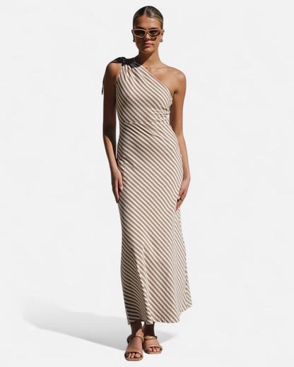 Rocia™ | Rochie de vară în dungi cu accent elegant