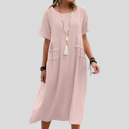 Maliyah™ | Rochie midi lejeră cu buzunare